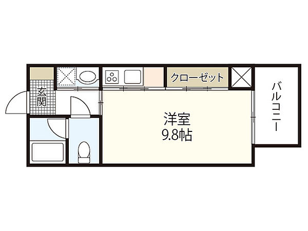 広島県広島市中区大手町4丁目(賃貸マンション1K・7階・29.20㎡)の写真 その2