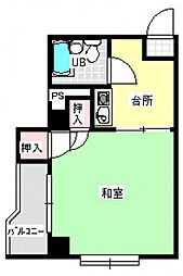 第11友建ビル 1Kの間取図画像