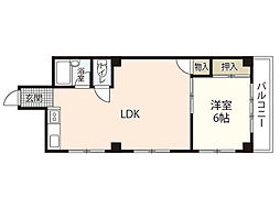 第3芳正ビル 1LDKの間取図画像