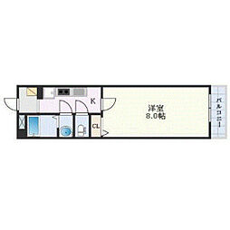あさひの里 1Kの間取図画像