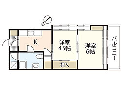 田渕ビル 1LDKの間取図画像