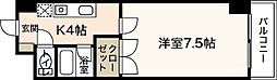 エル・プエンテ 1Kの間取図画像