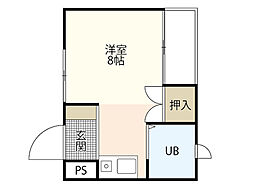 チェリーヒルズ21 ワンルームの間取図画像