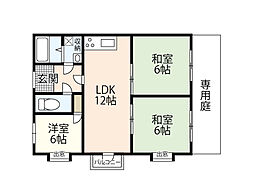 シャルム肥後 3LDKの間取図画像