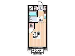 ニューハイム槇 1Kの間取図画像