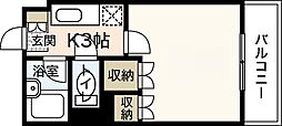 FKビル 1Kの間取図画像