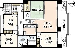 緑井スカイステージ 4LDKの間取図画像