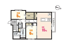 (仮称)山本7丁目新築アパート 2LDKの間取図画像