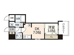 Peaceofi 1DKの間取図画像