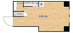 光山ビル ワンルームの間取図画像