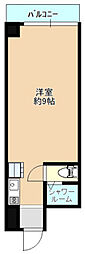 ピースシャトー舟入 ワンルームの間取図画像
