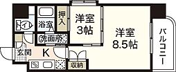 メゾン山城 2Kの間取図画像