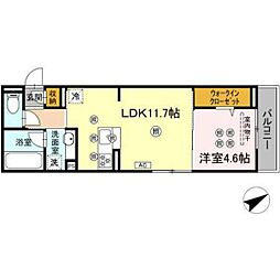 TAMURA西川口 1LDKの間取図画像