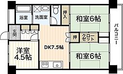 グランドハイツ山根 3DKの間取図画像