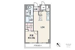 朝日中目黒マンション 1LDKの間取図画像