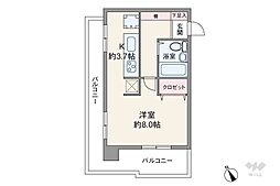 パラスト蒲田 ワンルームの間取図画像