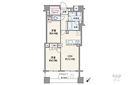 アトラス目黒本町 2LDKの間取図画像