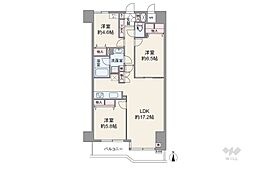 グレイスガーデン多摩川 3LDKの間取図画像