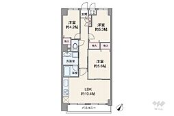 ライオンズマンション洗足池第2 3LDKの間取図画像