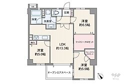 グランシティ上池台 3LDKの間取図画像