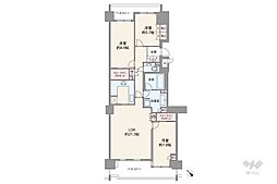 東京サーハウスセンターポート 3LDKの間取図画像