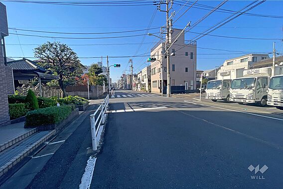 敷地北側の前面...