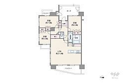 グランイーグル千歳船橋 3LDKの間取図画像