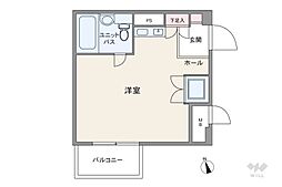 マートルコート尾山台2 ワンルームの間取図画像