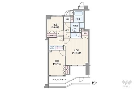 2LDK 間取り