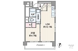烏山コーポビアネーズ 1LDKの間取図画像
