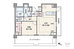 ピアース三軒茶屋 1LDKの間取図画像