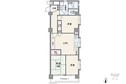 第3千歳船橋ヒミコマンション 3LDKの間取図画像