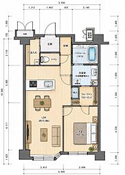 センシア山手大塚 1LDKの間取図画像