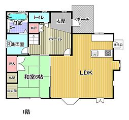 JR豊肥本線 武蔵塚駅 徒歩6分の賃貸一戸建て 3LDKの間取り