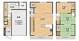 東大阪市御厨東2丁目中古戸建 3LDKの間取り