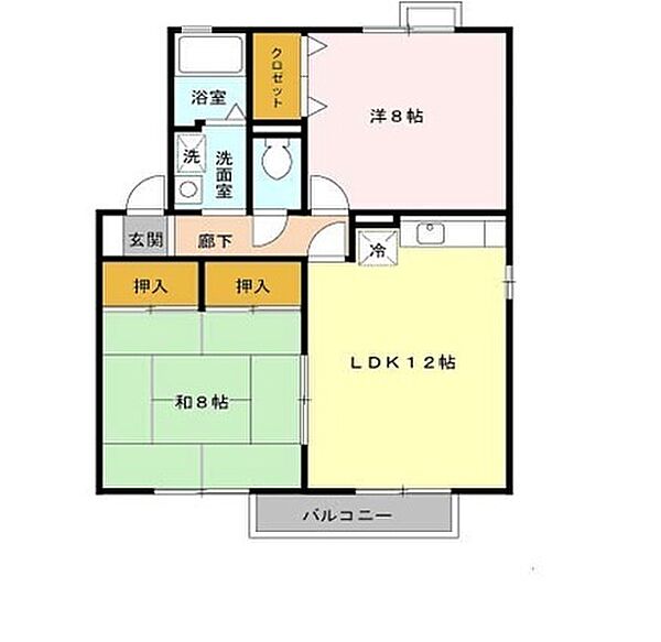 21番館B棟 ｜兵庫県加古川市尾上町旭3丁目(賃貸アパート2LDK・2階・62.10㎡)の写真 その2