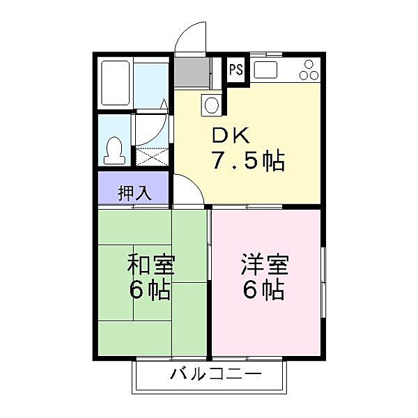 エステートピア荒井 101｜兵庫県高砂市荒井町扇町(賃貸アパート2DK・1階・39.74㎡)の写真 その2