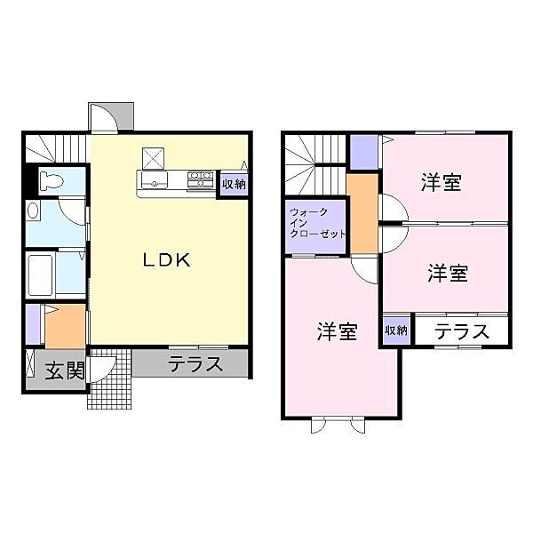 樵風館 ｜兵庫県高砂市曽根町(賃貸テラスハウス3LDK・1階・83.66㎡)の写真 その2