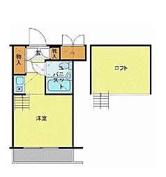 東京メトロ東西線 西葛西駅 徒歩12分の賃貸マンション 5階ワンルームの間取り