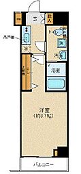 東京メトロ東西線 木場駅 徒歩7分の賃貸マンション 2階1Kの間取り