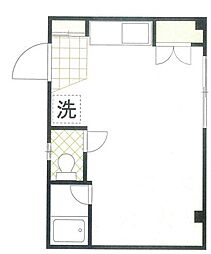 東武亀戸線 亀戸駅 徒歩5分の賃貸マンション 3階ワンルームの間取り