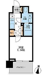 東京メトロ半蔵門線 清澄白河駅 徒歩2分の賃貸マンション 8階1Kの間取り