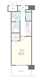 東京メトロ東西線 東陽町駅 徒歩2分の賃貸マンション 4階1Kの間取り