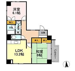 東京メトロ東西線 西葛西駅 徒歩2分の賃貸マンション 7階2LDKの間取り