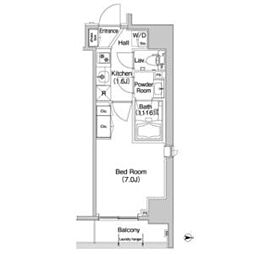 東京メトロ半蔵門線 錦糸町駅 徒歩5分の賃貸マンション 6階1Kの間取り
