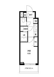 東京メトロ東西線 南行徳駅 徒歩10分の賃貸マンション 4階1Kの間取り