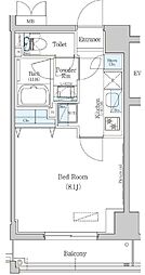 東京メトロ半蔵門線 清澄白河駅 徒歩4分の賃貸マンション 3階1Kの間取り