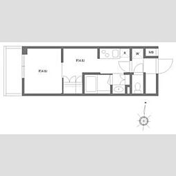 東京メトロ半蔵門線 清澄白河駅 徒歩12分の賃貸マンション 1階1DKの間取り