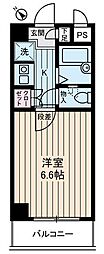東京メトロ東西線 西葛西駅 徒歩5分の賃貸マンション 2階1Kの間取り