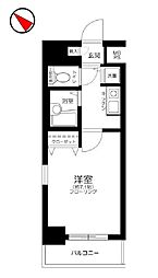東京メトロ日比谷線 茅場町駅 徒歩10分の賃貸マンション 7階1Kの間取り